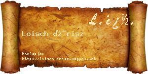 Loisch Írisz névjegykártya